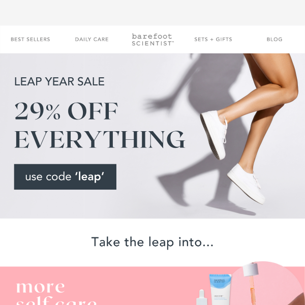 29% OFF SITEWIDE: LEAP YEAR SALE 💚