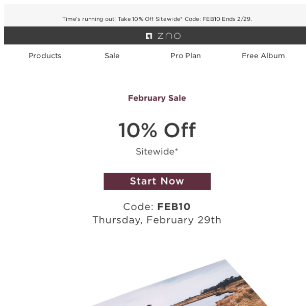 10% Off Flush Mount Album & Fine Art Album Ends Soon!