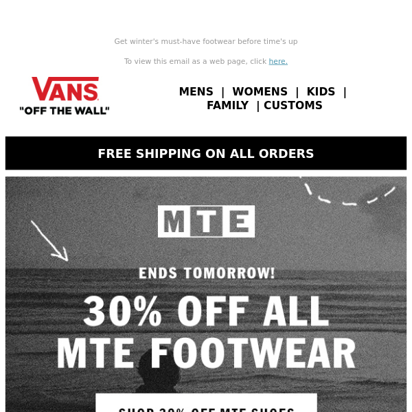 ENDS TOMORROW: 30% Off MTE⏳