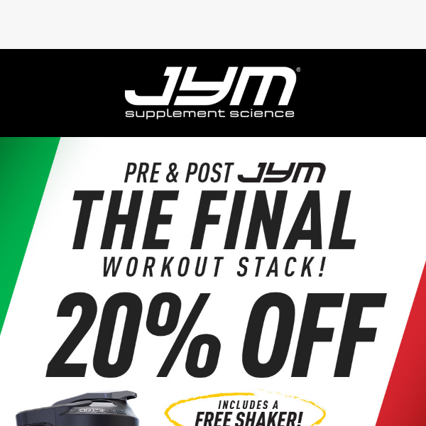 🟢Pre JYM & Post JYM 🔴: The Final Workout Stack