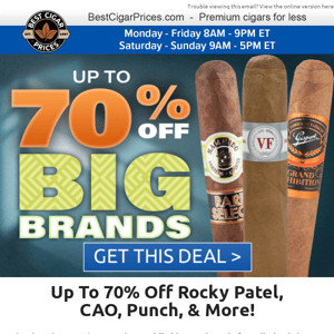 🥊 Up To 70% Off Rocky Patel, CAO, Punch, & More 🥊