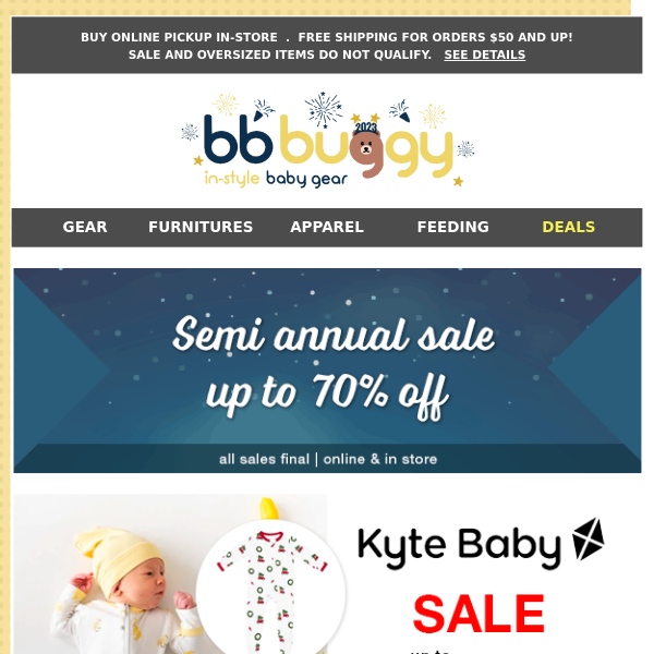 BB Buggy: Semi-annual SALE is on NOW