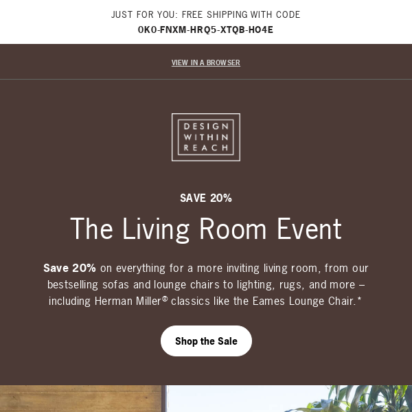 20% off: The Living Room Event starts now