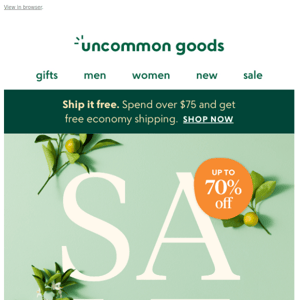 If it’s in this email, it’s on sale