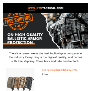 Enjoy free shipping on the RTS Tactical Rapid Deploy IFAK