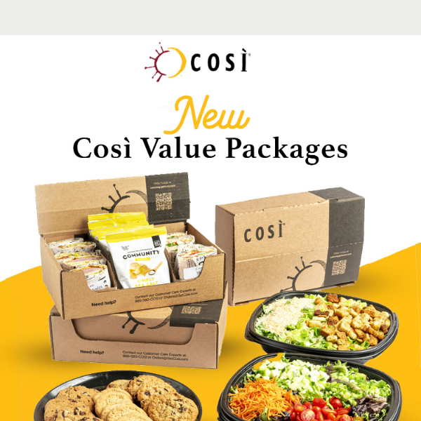 NEW: Così Value Packages 🥙🍪