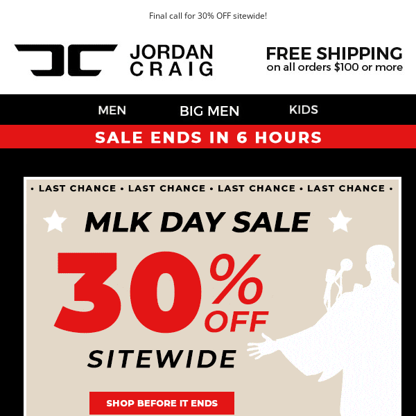 🚨 MLK DAY SALE ENDS RIGHT NOW! 🚨