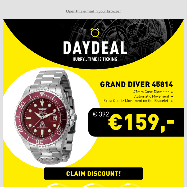 Our new Day Deal is live! Invicta Grand Diver 🤿