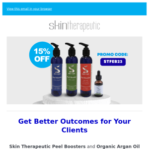 Get Better Outcomes for Your Clients with Peel Boosters & Argan Oil!
