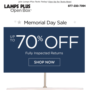 Ends Tomorrow! Shop Memorial Day Deals Now!