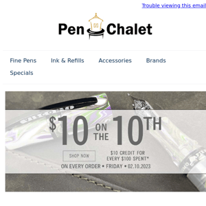 It's $10 on the 10th! Earn FREE Money with your purchases...