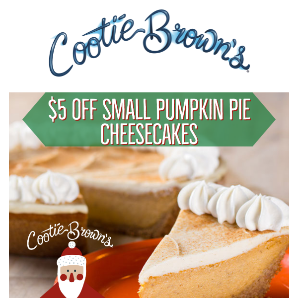 $5 OFF Pumpkin Pie Cheesecakes