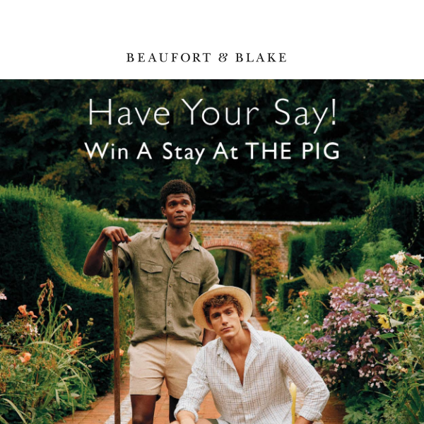 Have Your Say! Win A Stay At THE PIG 🐷