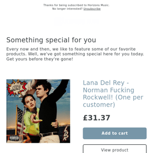 BACK IN! Lana Del Rey - Norman Fucking Rockwell! (One per customer