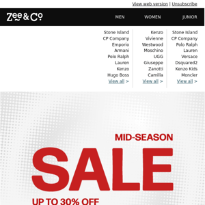 Mid-Season Sale: More lines added up to 30% off