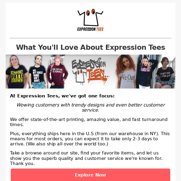 What You'll Love About Expression Tees
