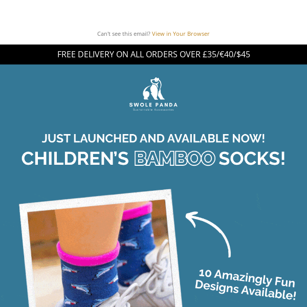 NOW LIVE! Children’s bamboo socks!