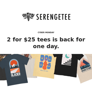 2 FOR $25 TEES