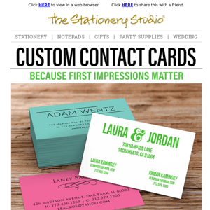 Contact Cards - because first impressions matter