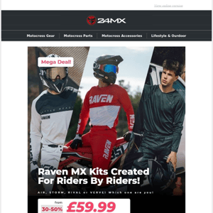 Raven Clothing Kits, for riders by riders!