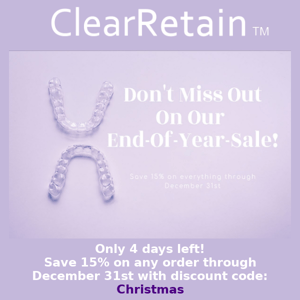 Sale Ends Soon! Save 15%