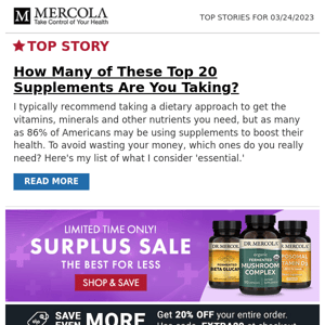 How Many of These Top 20 Supplements Are You Taking?