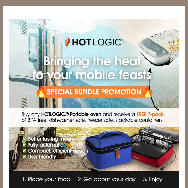 Enjoy Healthy Meals On-the-Go with HOTLOGIC Portable Heated Lunch Boxes