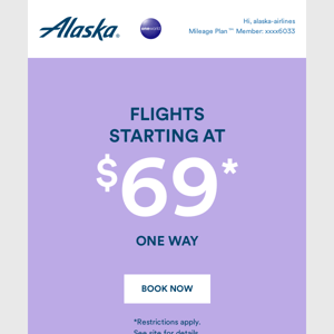 Low fares, big fun: Fly this fall from $69 one way.