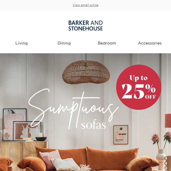 Sofa Sale – up to 25% off!