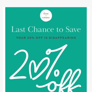 ⏰ Last Chance To Save 20%!