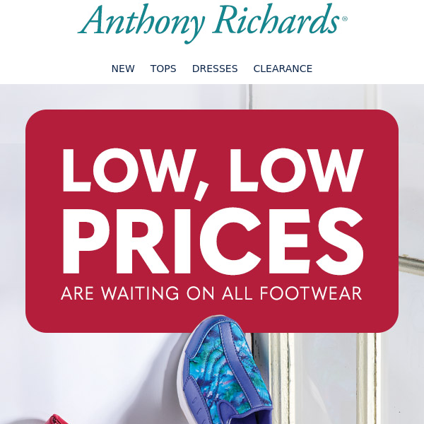 Low, Low Prices are Waiting on ALL Footwear