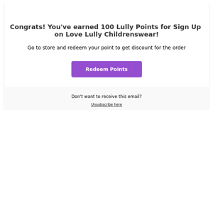 Love Lully Childrenswear: You've earned 100 Lully Points!!!