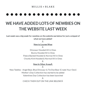 Check Out What's New This Week at Millie & Blake!