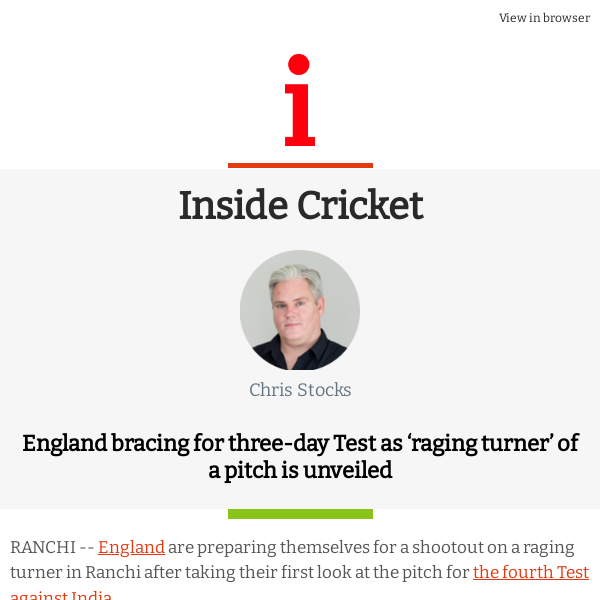 Inside Cricket 🏏 Ranchi's 'raging turner'