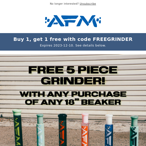 Free 5 Piece Grinder!