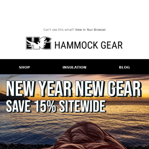 New Year & New Hammock Gear! 🗻
