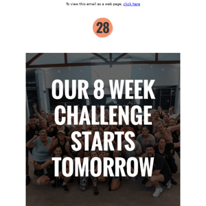 Our next 8-Week Challenge starts tomorrow!