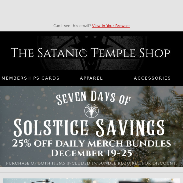 Day Three: Seven Days of Solstice Savings