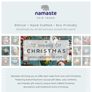 Namaste's 12 Weeks Of Christmas - See What's On Offer In Week 5