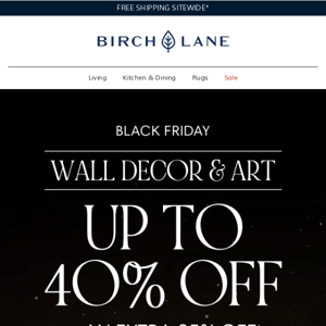 WALL DECOR SALE ➔ HURRY ➔ UP TO 40% OFF