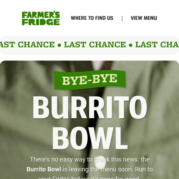 Breaking News: Burrito Bowl's Leaving ✌️🥑