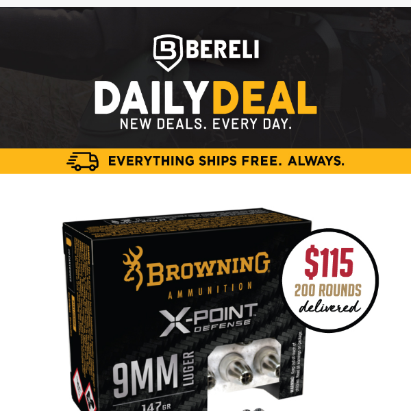 Daily Deal 😱 Below Cost! Browning X-Point 9mm HP On Sale 🏷️