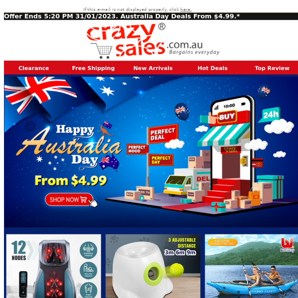 🦘Australia Day Deals From $4.99.*🐨