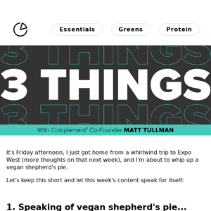 3 Things — Shepherd’s Pie Recipe (and Coca-Cola)