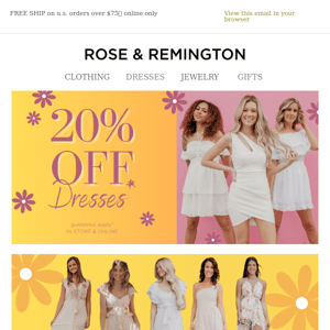 💕 20% OFF DRESSES! 💕