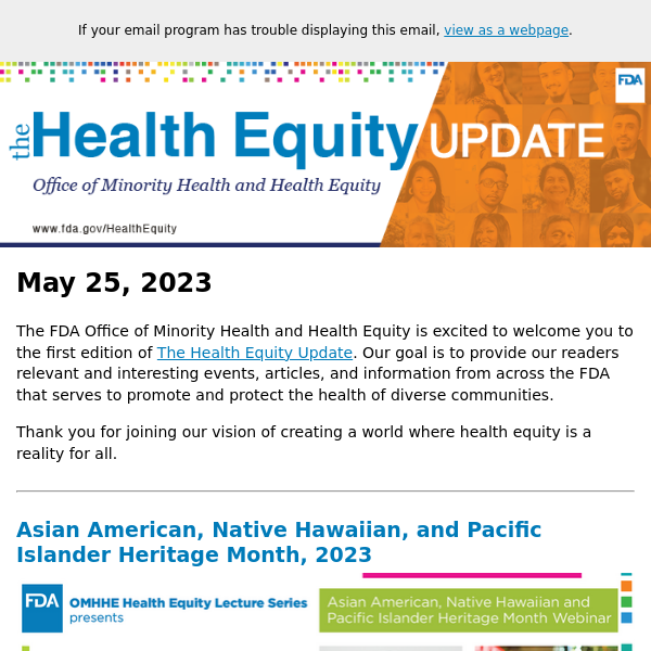 The Health Equity Update