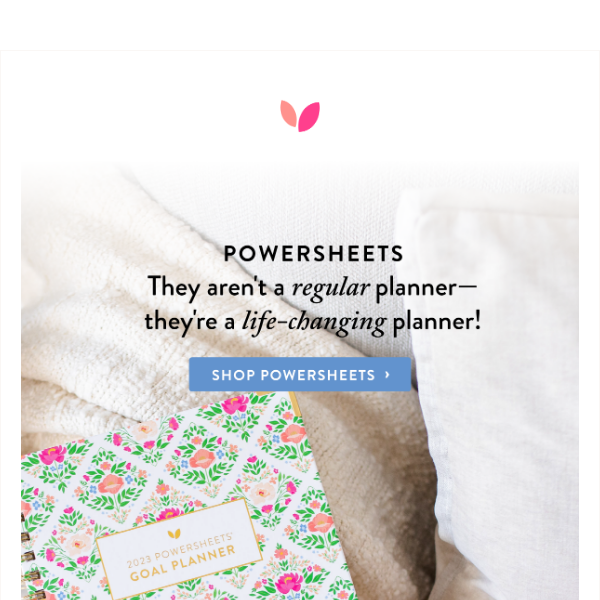 PowerSheets aren't a regular planner...