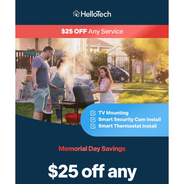 $25 Off Your Memorial Day Weekend Home Prep List