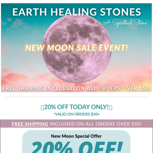 Congrats! Your 20% OFF New Moon Coupon Code 🌕