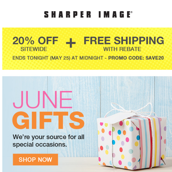 20% off great June Gifts!